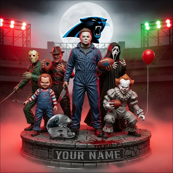 Carolina Panthers Horror Movie Fan NFL Personalized Acrylic Block Plaque Halloween Gift For Fan - Limited Edition SPTFTAB187