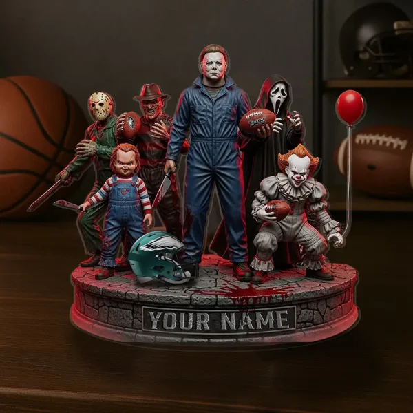 Philadelphia Eagles Horror Movie Fan NFL Personalized Acrylic Block Plaque Halloween Gift For Fan - Limited Edition SPTFTAB188 - Image 3