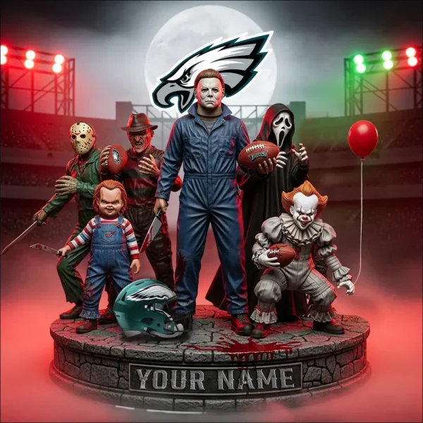 Philadelphia Eagles Horror Movie Fan NFL Personalized Acrylic Block Plaque Halloween Gift For Fan - Limited Edition SPTFTAB188
