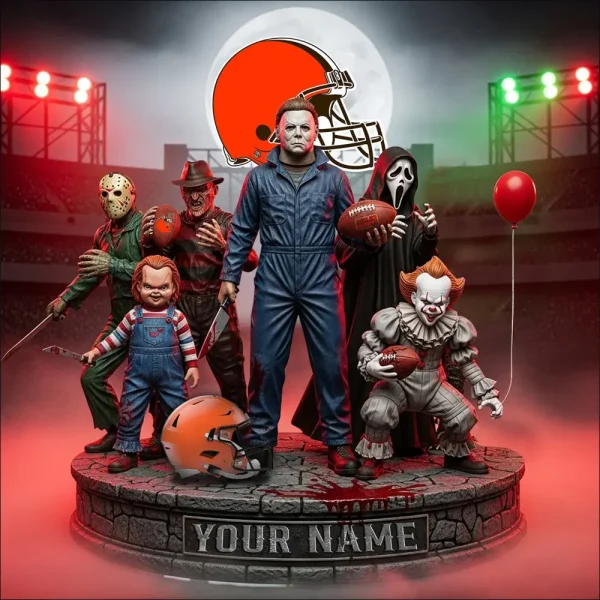 Cleveland Browns Horror Movie Fan NFL Personalized Acrylic Block Plaque Halloween Gift For Fan - Limited Edition SPTFTAB194