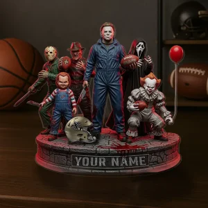 Alternative view of New Orleans Saints Horror Movie Fan NFL Personalized Acrylic Block Plaque Halloween Gift For Fan - Limited Edition SPTFTAB198