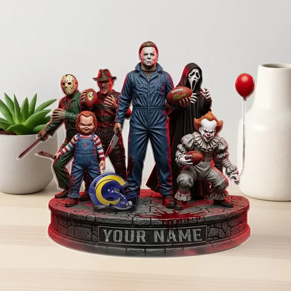 Los Angeles Rams Horror Movie Fan NFL Personalized Acrylic Block Plaque Halloween Gift For Fan - Limited Edition SPTFTAB200 - Image 2