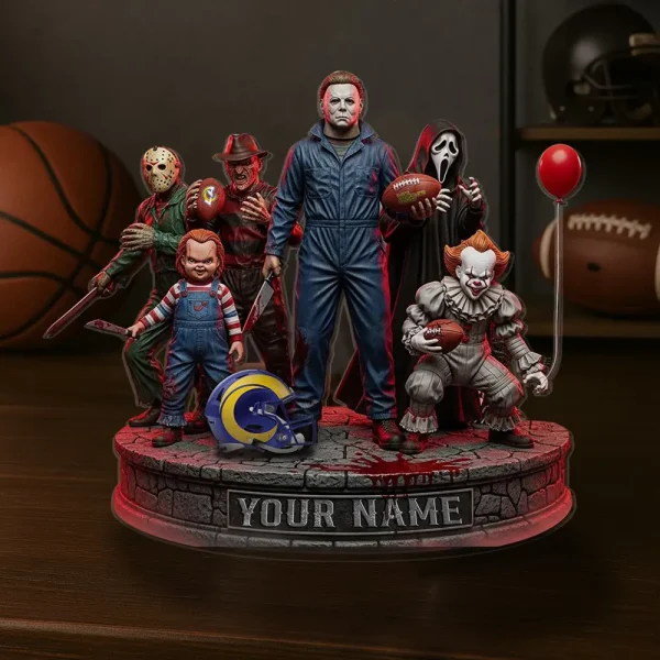 Los Angeles Rams Horror Movie Fan NFL Personalized Acrylic Block Plaque Halloween Gift For Fan - Limited Edition SPTFTAB200 - Image 3