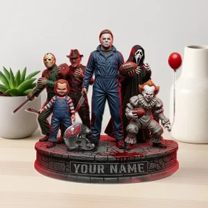 Alternative view of Tampa Bay Buccaneers Horror Movie Fan NFL Personalized Acrylic Block Plaque Halloween Gift For Fan - Limited Edition SPTFTAB209