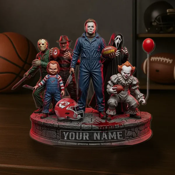 Kansas City Chiefs Horror Movie Fan NFL Personalized Acrylic Block Plaque Halloween Gift For Fan - Limited Edition SPTFTAB212 - Image 3