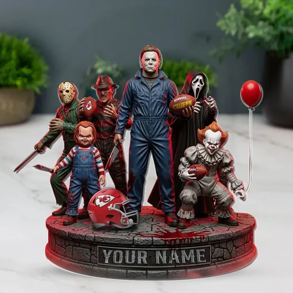 Kansas City Chiefs Horror Movie Fan NFL Personalized Acrylic Block Plaque Halloween Gift For Fan - Limited Edition SPTFTAB212 - Image 4