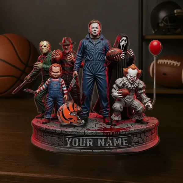 Cincinnati Bengals Horror Movie Fan NFL Personalized Acrylic Block Plaque Halloween Gift For Fan - Limited Edition SPTFTAB215 - Image 3