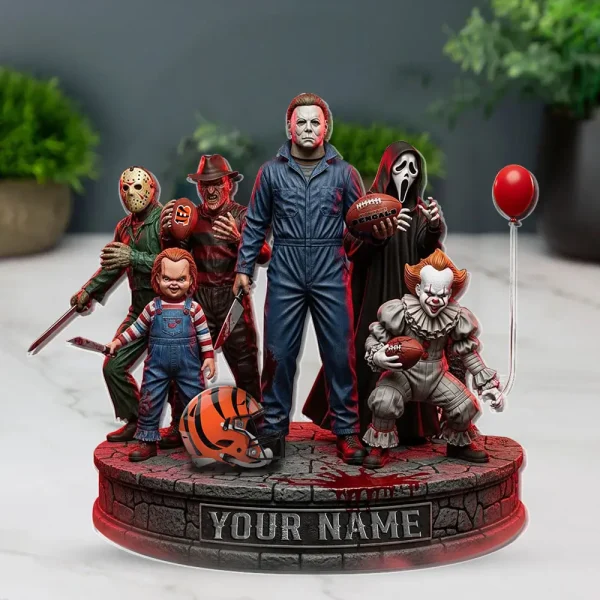 Cincinnati Bengals Horror Movie Fan NFL Personalized Acrylic Block Plaque Halloween Gift For Fan - Limited Edition SPTFTAB215 - Image 4