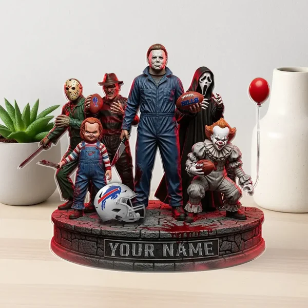 Buffalo Bills Horror Movie Fan NFL Personalized Acrylic Block Plaque Halloween Gift For Fan - Limited Edition SPTFTAB218 - Image 2