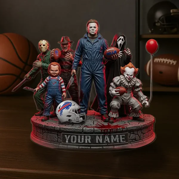 Buffalo Bills Horror Movie Fan NFL Personalized Acrylic Block Plaque Halloween Gift For Fan - Limited Edition SPTFTAB218 - Image 3