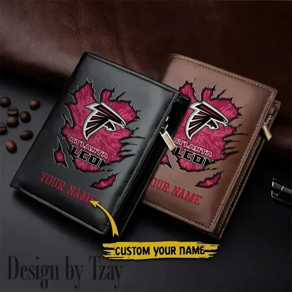Atlanta Falcons Men Wallet Pu Leather Gift Purse SPTLVW1084