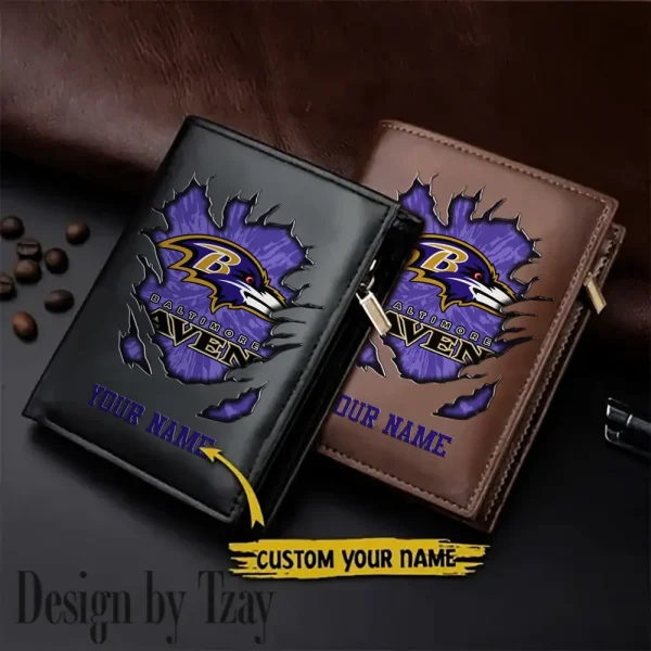 Baltimore Ravens Men Wallet Pu Leather Gift Purse SPTLVW1085