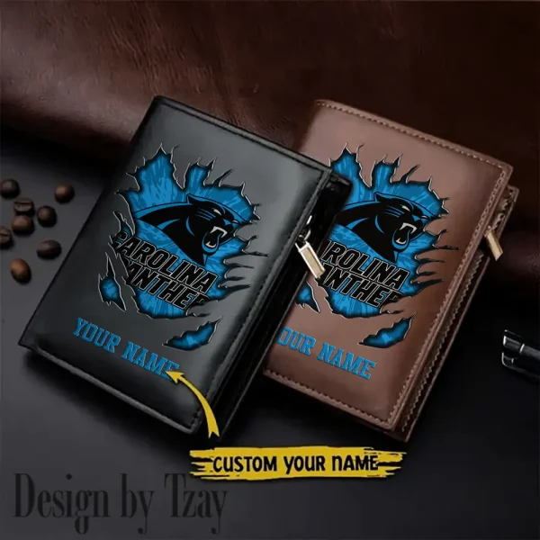 Carolina Panthers Men Wallet Pu Leather Gift Purse SPTLVW1087