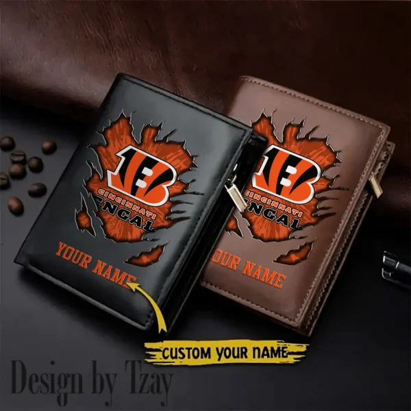 Cincinnati Bengals Men Wallet Pu Leather Gift Purse SPTLVW1089