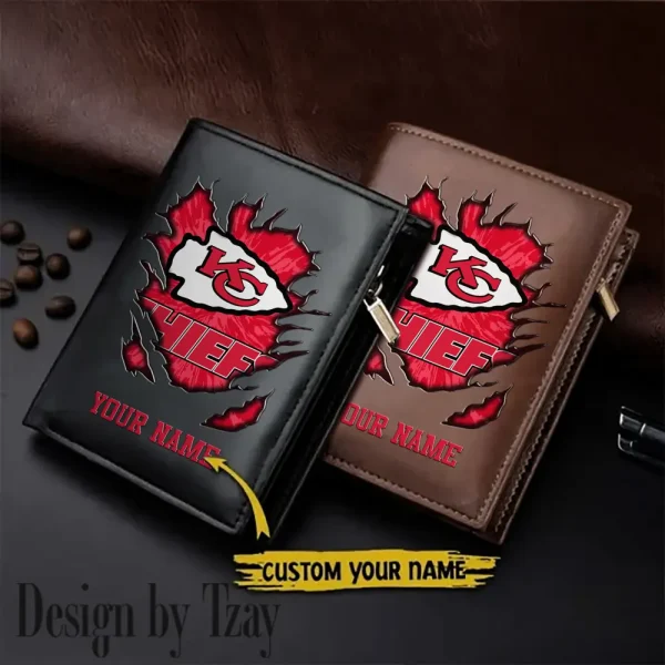 Kansas City Chiefs Men Wallet Pu Leather Gift Purse SPTLVW1098