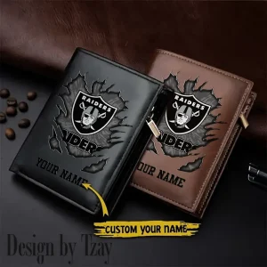 Las Vegas Raiders Men Wallet Pu Leather Gift Purse SPTLVW1099