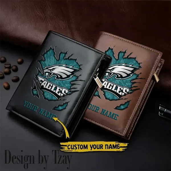 Philadelphia Eagles Men Wallet Pu Leather Gift Purse SPTLVW1108