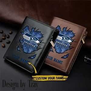 Seattle Seahawks Men Wallet Pu Leather Gift Purse SPTLVW1111