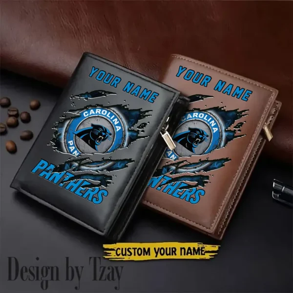 Carolina Panthers Men Wallet Pu Leather Gift Purse SPTLVW1151