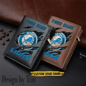 Detroit Lions Men Wallet Pu Leather Gift Purse SPTLVW1157