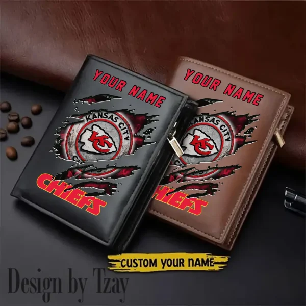 Kansas City Chiefs Men Wallet Pu Leather Gift Purse SPTLVW1162