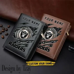 Las Vegas Raiders Men Wallet Pu Leather Gift Purse SPTLVW1163