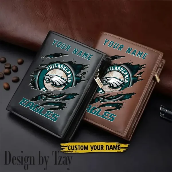 Philadelphia Eagles Men Wallet Pu Leather Gift Purse SPTLVW1172