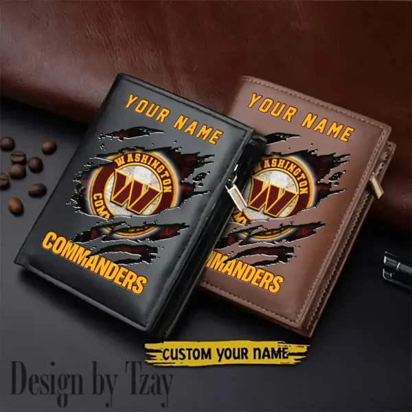 Washington Commanders Men Wallet Pu Leather Gift Purse SPTLVW1178