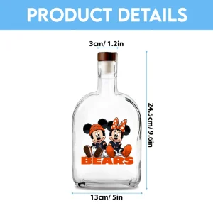 Alternative view of Chicago Bears NFL Personalized Whiskey Bottle New 2025 SPTWHBL038