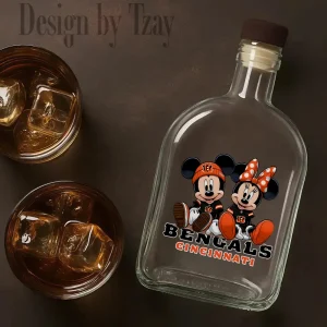 Alternative view of Cincinnati Bengals NFL Personalized Whiskey Bottle New 2025 SPTWHBL039