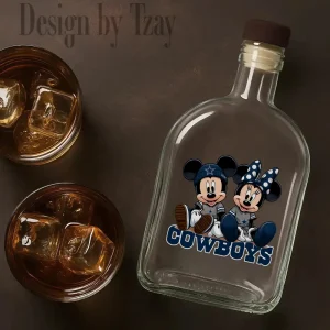 Alternative view of Dallas Cowboys NFL Personalized Whiskey Bottle New 2025 SPTWHBL041